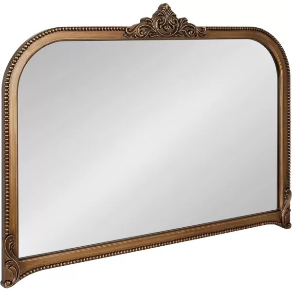 imageKate and Laurel Hubanks Vintage Decorative Wide Arched Mirror 40 x 30 Gold Large Antique Statement Arch Mirror for Dresser or Mantel Home Decor OptionsGold
