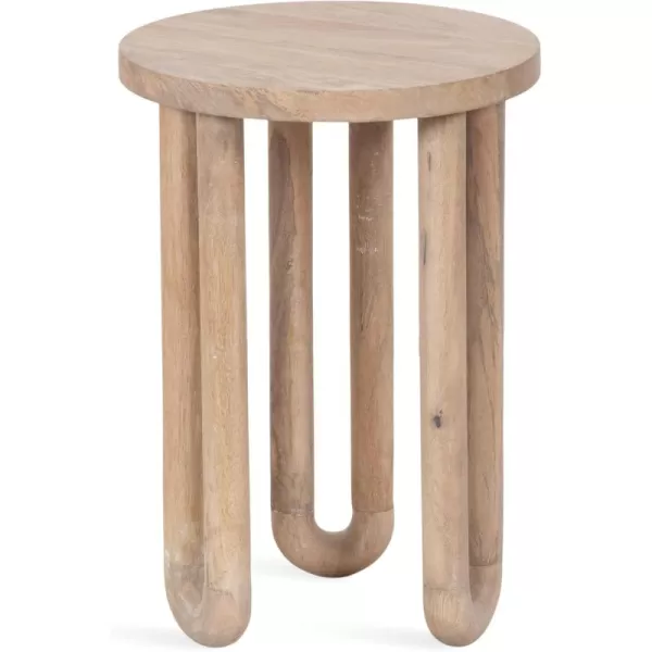 Kate and Laurel Kenzo Modern Wooden Round Side Table 14 x 14 x 20 Light Natural Transitional Wood End Table for Use as Bedroom Nightstand or Living Room Accent TableNatural