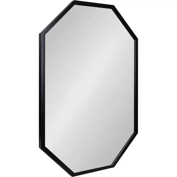 imageKate and Laurel Laverty Modern Oblong Octagon Framed Wall Mirror 24 x 36 Black Geometric Wall Decor