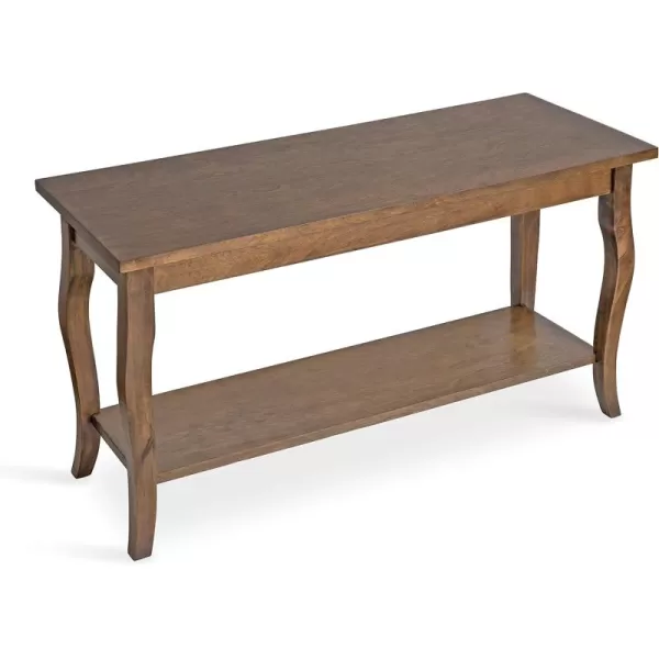 Kate and Laurel Lillian Transitional Bench 36quot x 145quot x 20quot Rustic Brown Wood Bench with Shelf for Storage and Display