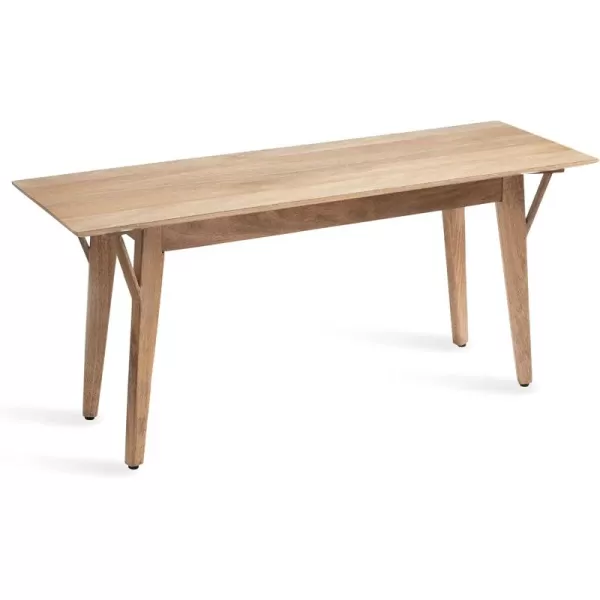 Kate and Laurel McCutcheon MidCentury Rectangle Wooden Bench 42 x 14 x 18 Natural Brown Living Room Wood Bench for Display Seating and Storage OptionsNatural