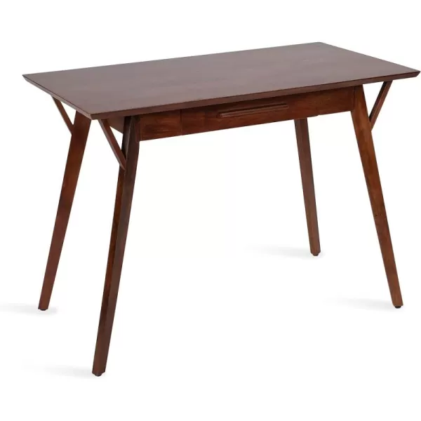 Kate and Laurel McCutcheon Midcentury Wood Desk 42 x 22 x 30 Brown Robust Midcentury Modern Desk for Work from Home Office