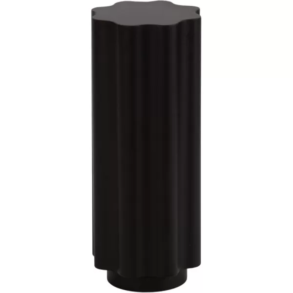 Kate and Laurel Pandey Modern Metal Wavy Drink Table 9 x 9 x 22 Black Curvy Mini Table for Use as a Pedestal Plant Stand Indoors or as a Small Nightstand Option