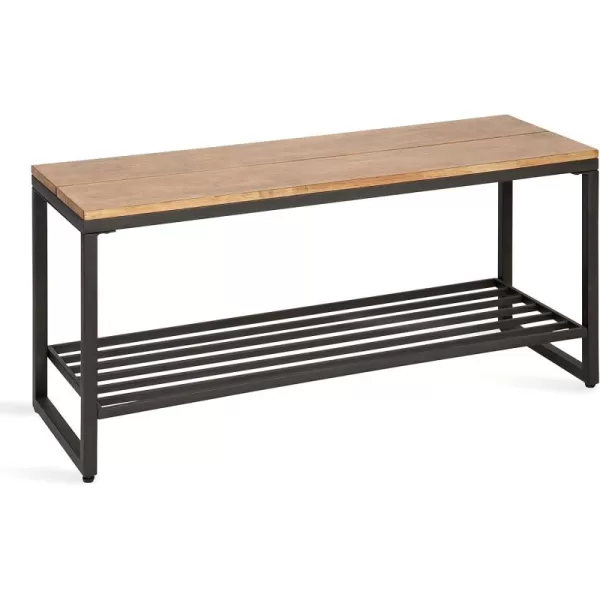 Kate and Laurel Samuels Wood Bench 42x14x20 Rustic BrownBlack