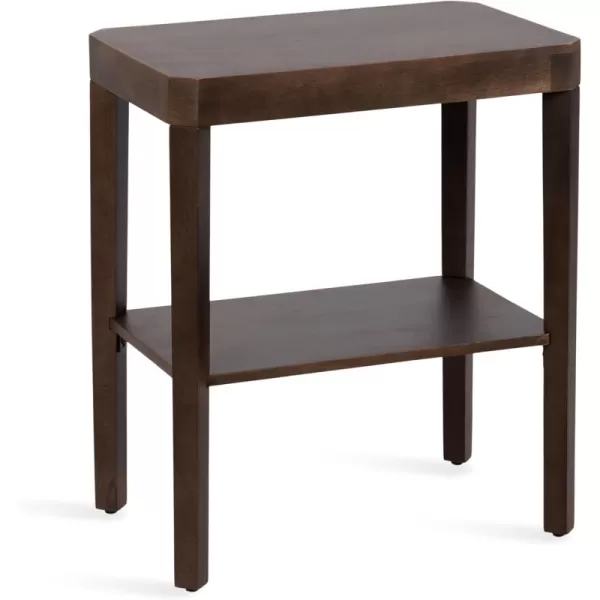 Kate and Laurel Talcott Modern Rectangle Wood Side Table 22 x 14 x 26 Dark Brown Transitional Decorative TwoTier End Table for Use as a Bedroom Nightstand or Living Room AccentBrown