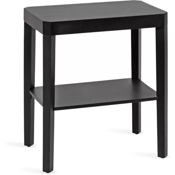 Kate and Laurel Talcott Modern Rectangle Wood Side Table 22 x 14 x 26 Dark Brown Transitional Decorative TwoTier End Table for Use as a Bedroom Nightstand or Living Room AccentBlack