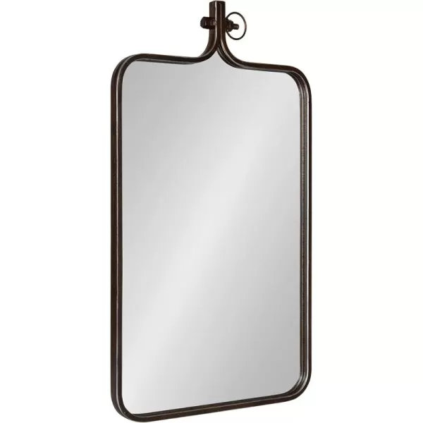 imageKate and Laurel Yitro Modern Rectangle Wall Mirror 20 x 35 Black Decorative Industrial Mirror for WallBronze
