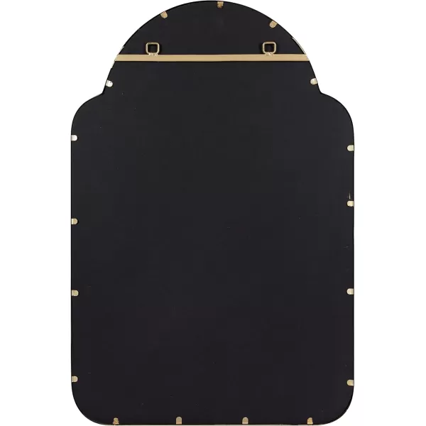 imageKate and Laurel Arthell Scalloped Mirror 24 x 36 Antique Gold Vintage Farmhouse Arched Scallop Wall Mirror with Sleek Frame and Substantial Reflective SurfaceGold