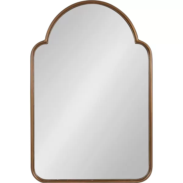 imageKate and Laurel Arthell Scalloped Mirror 24 x 36 Antique Gold Vintage Farmhouse Arched Scallop Wall Mirror with Sleek Frame and Substantial Reflective SurfaceGold