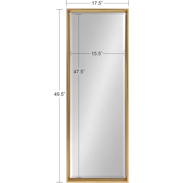 imageKate and Laurel Calter Modern Framed Full Length Beveled Wall Mirror 175x495 GoldGold