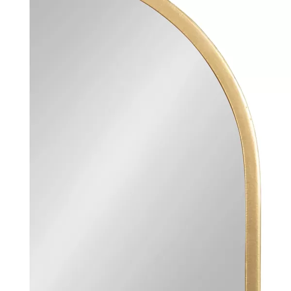 imageKate and Laurel Estero Modern Metal Oval Mirror with Rounded Shelf 11 x 25 Gold Decorative Modern Glam Capsule Shelf Mirror for Storage and DisplayGold
