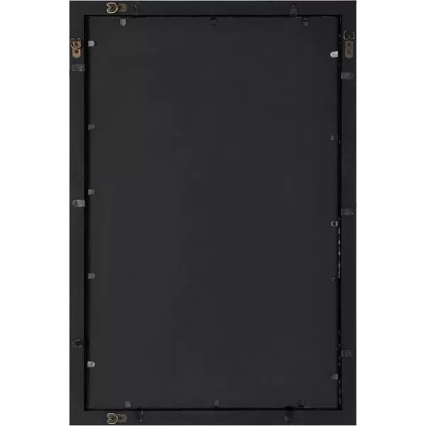 imageKate and Laurel Audubon Farmhouse Wall Mirror 24 x 36 Rustic Brown Decorative Rectangle Mirror for WallBlack