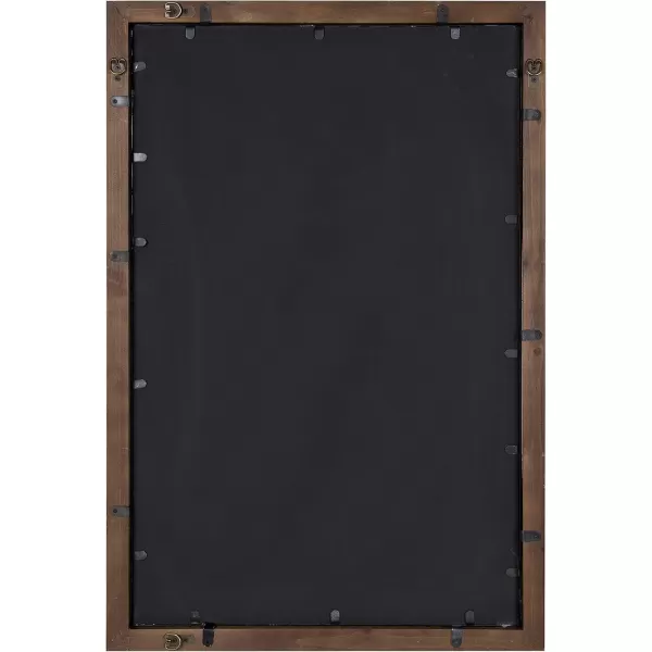 imageKate and Laurel Audubon Farmhouse Wall Mirror 24 x 36 Rustic Brown Decorative Rectangle Mirror for WallRustic Brown