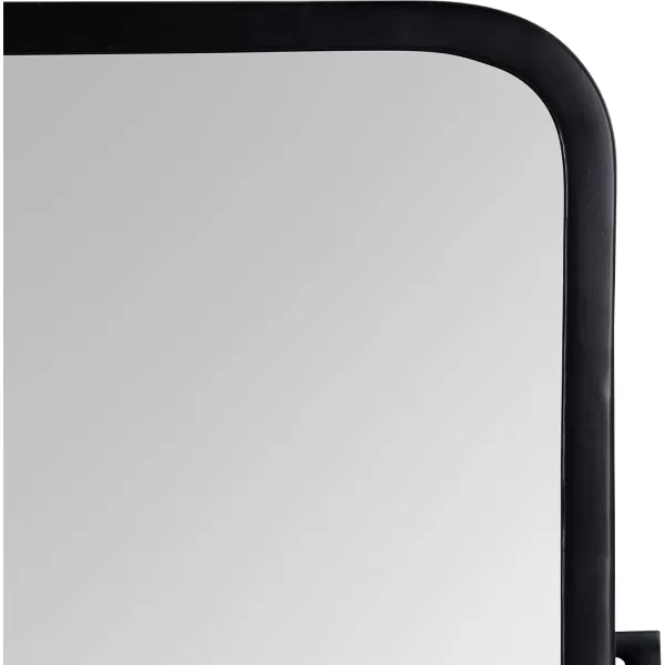 imageKate and Laurel Elijah Modern Rectangular Pivot Wall Mirror 38 x 24 Black Decorative Adjustable Mirror for WallBlack