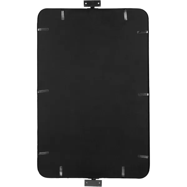 imageKate and Laurel Elijah Modern Rectangular Pivot Wall Mirror 38 x 24 Black Decorative Adjustable Mirror for WallSilver