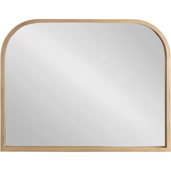 imageKate and Laurel Occonor Modern Wooden Arched Mirror 36 x 28 Natural Transitional Arch Wall Mirror with Geometric Shape for Use as Bathroom Mirror for Vanity or Fireplace Mantel MirrorNatural