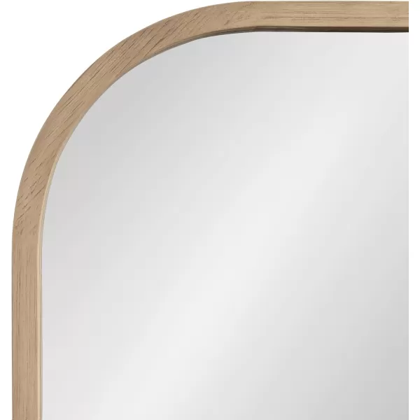 imageKate and Laurel Occonor Modern Wooden Arched Mirror 36 x 28 Natural Transitional Arch Wall Mirror with Geometric Shape for Use as Bathroom Mirror for Vanity or Fireplace Mantel MirrorNatural