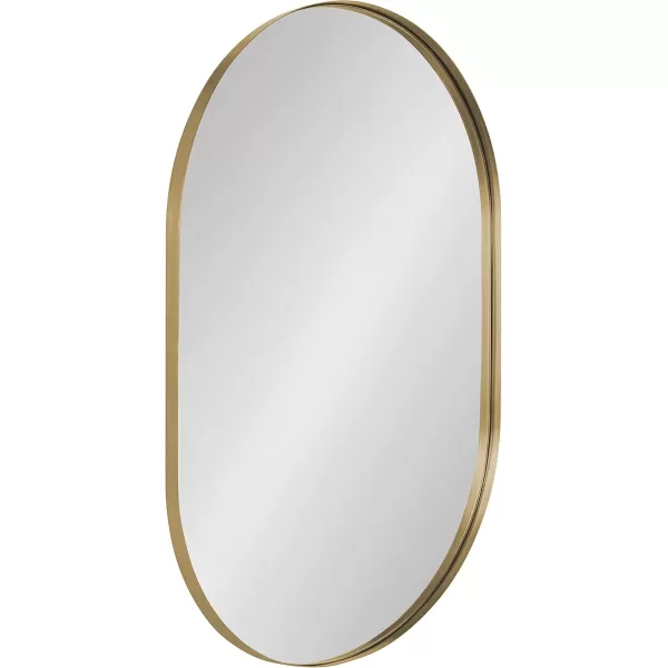 imageKate and Laurel Rollo Midcentury Capsule Wall Mirror 16 x 48 Gold Decorative Full Length Oval Mirror for WallGold