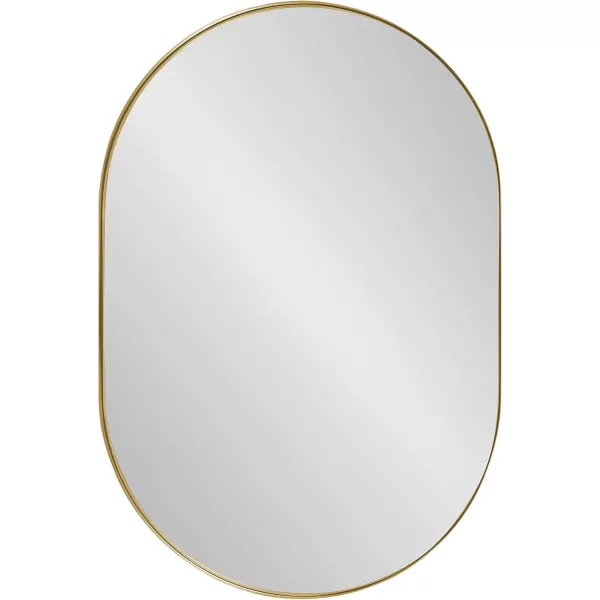 imageKate and Laurel Rollo Midcentury Capsule Wall Mirror 16 x 48 Gold Decorative Full Length Oval Mirror for WallGold