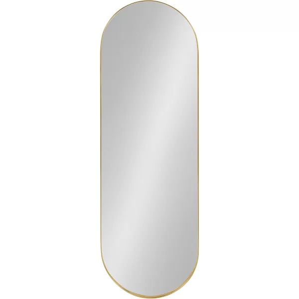 imageKate and Laurel Rollo Midcentury Capsule Wall Mirror 16 x 48 Gold Decorative Full Length Oval Mirror for WallGold