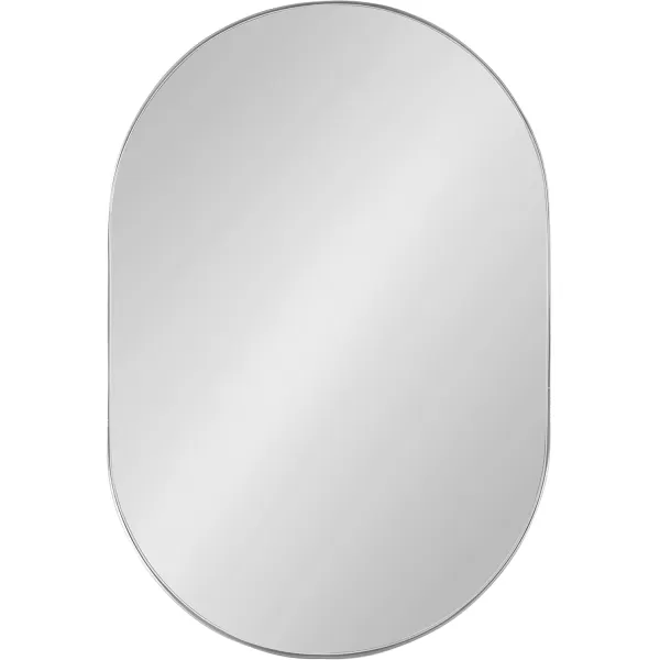 imageKate and Laurel Rollo Midcentury Capsule Wall Mirror 16 x 48 Gold Decorative Full Length Oval Mirror for WallSilver