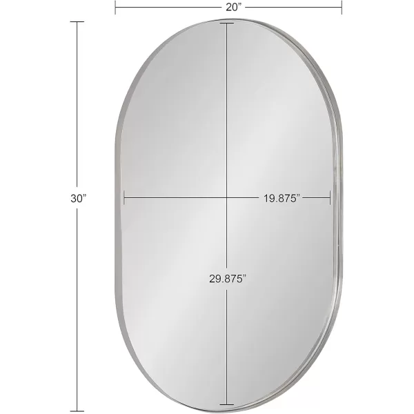 imageKate and Laurel Rollo Midcentury Capsule Wall Mirror 16 x 48 Gold Decorative Full Length Oval Mirror for WallSilver