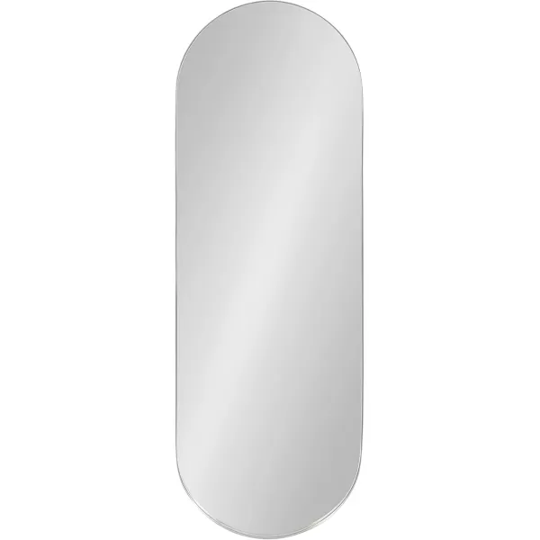 imageKate and Laurel Rollo Midcentury Capsule Wall Mirror 16 x 48 Gold Decorative Full Length Oval Mirror for WallSilver