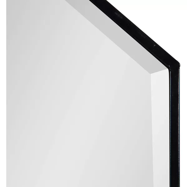 imageKate and Laurel Roycen Modern Narrow Geometric Shaped Metal Accent Wall Mirror 42 x 10 BlackBlack