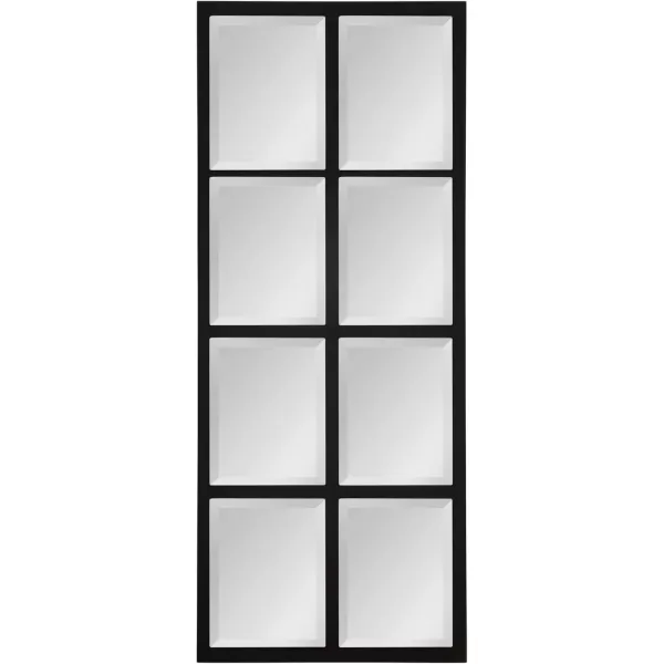 imageKate and Laurel Stryker Transitional Panel Wall Mirror 17 x 42 White Modern 8Pane Tall Window Mirror for Use as Entryway Mirror or Bedroom Mirror DecorBlack