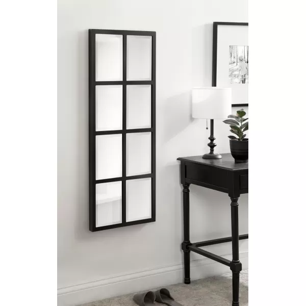 imageKate and Laurel Stryker Transitional Panel Wall Mirror 17 x 42 White Modern 8Pane Tall Window Mirror for Use as Entryway Mirror or Bedroom Mirror DecorBlack