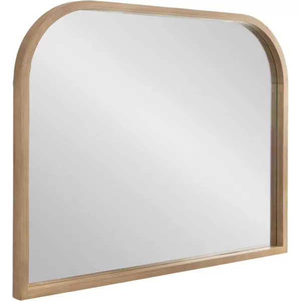 imageKate and Laurel Occonor Modern Wooden Arched Mirror 36 x 28 Natural Transitional Arch Wall Mirror with Geometric Shape for Use as Bathroom Mirror for Vanity or Fireplace Mantel MirrorNatural