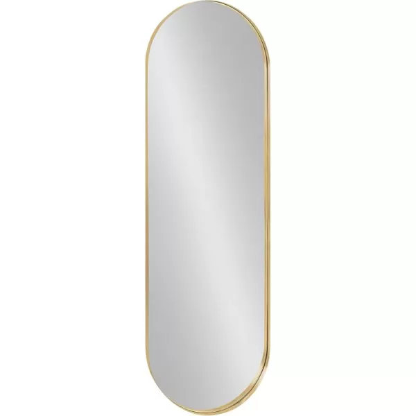 imageKate and Laurel Rollo Midcentury Capsule Wall Mirror 16 x 48 Gold Decorative Full Length Oval Mirror for WallGold