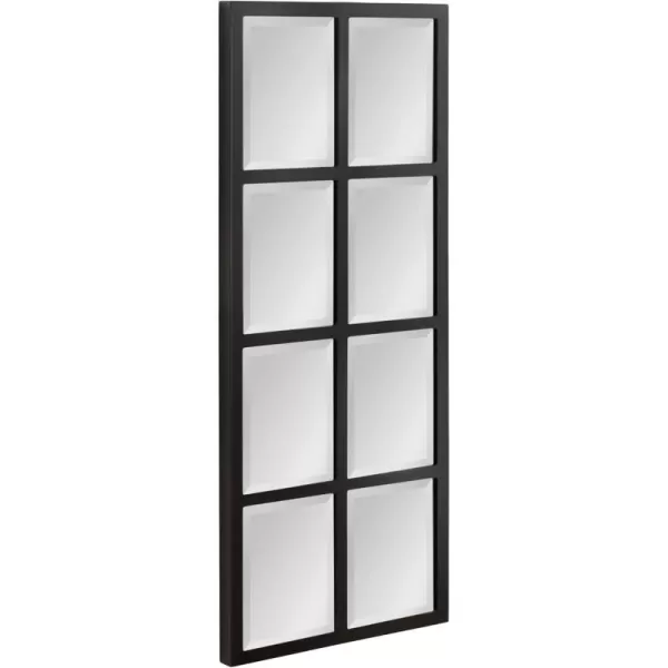 imageKate and Laurel Stryker Transitional Panel Wall Mirror 17 x 42 White Modern 8Pane Tall Window Mirror for Use as Entryway Mirror or Bedroom Mirror DecorBlack