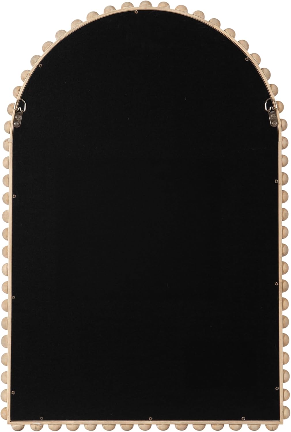 imageKate and Laurel Beadbrook Modern Beaded Arched Mirror 20 x 30 Black Transitional Arch Wall Mirror for Use as Bathroom Mirror or Entryway Mirror DecorNatural