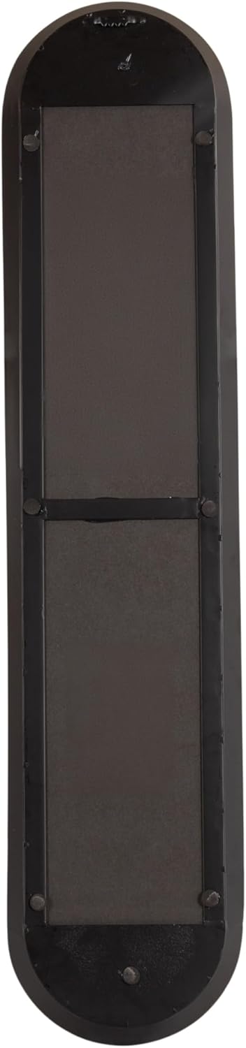 imageKate and Laurel Niya Modern Slim Panel Wall Mirror 10 x 40 Black Minimal Tall Mirror Wall Decor for Use as Skinny Entryway Mirror or Decorative Bedroom Mirror