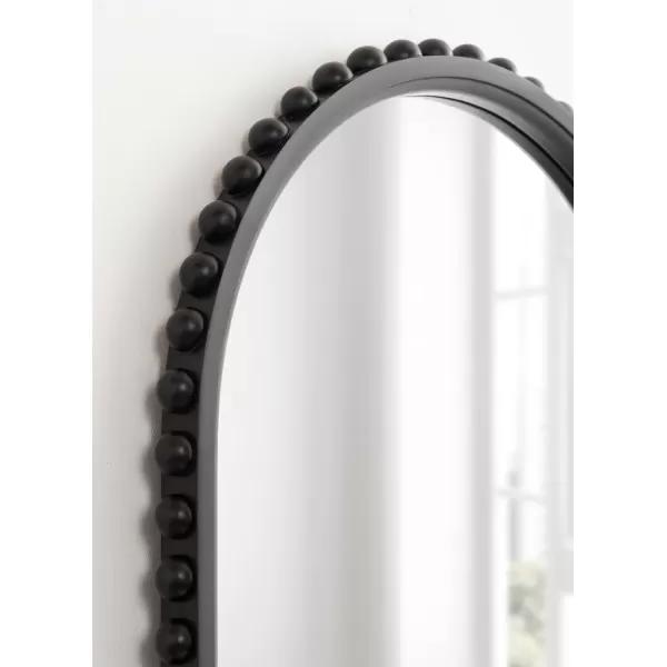imageKate and Laurel Beadbrook Modern Beaded Arched Mirror 20 x 30 Black Transitional Arch Wall Mirror for Use as Bathroom Mirror or Entryway Mirror DecorBlack