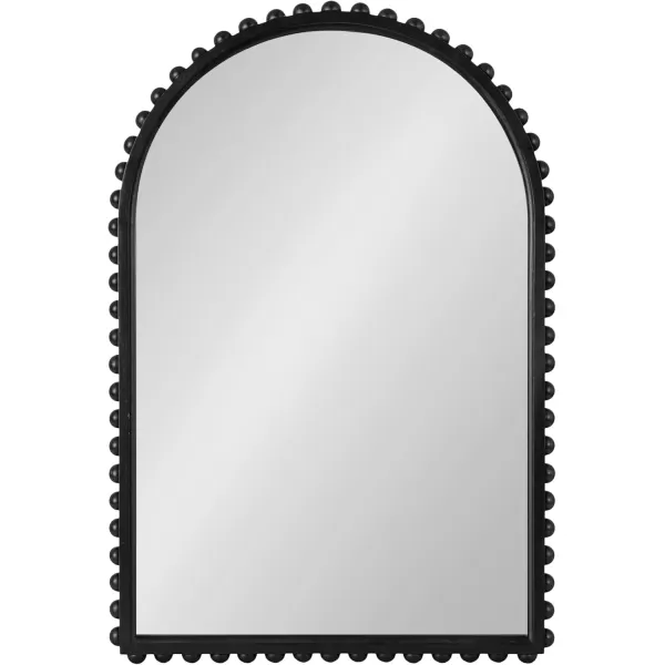 imageKate and Laurel Beadbrook Modern Beaded Arched Mirror 20 x 30 Black Transitional Arch Wall Mirror for Use as Bathroom Mirror or Entryway Mirror DecorBlack