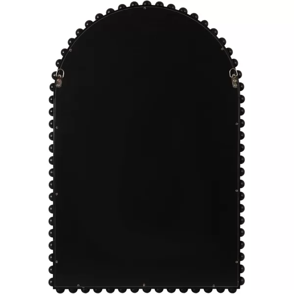 imageKate and Laurel Beadbrook Modern Beaded Arched Mirror 20 x 30 Black Transitional Arch Wall Mirror for Use as Bathroom Mirror or Entryway Mirror DecorBlack