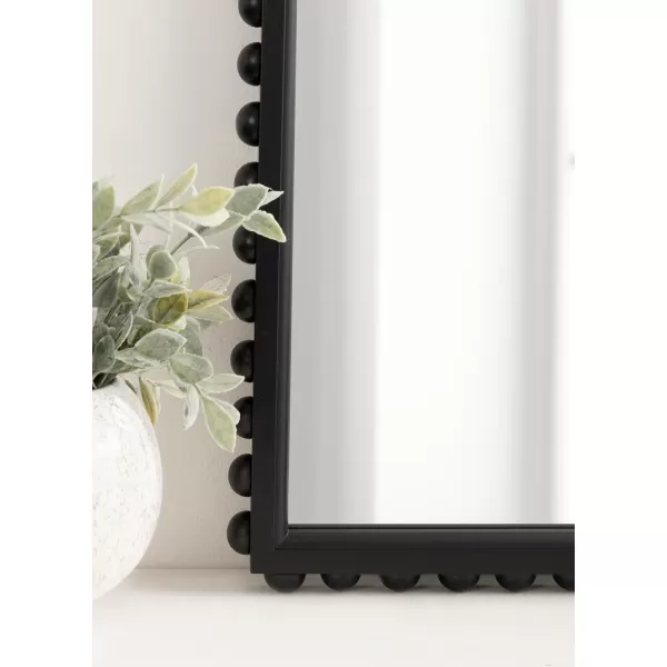 imageKate and Laurel Beadbrook Modern Beaded Arched Mirror 20 x 30 Black Transitional Arch Wall Mirror for Use as Bathroom Mirror or Entryway Mirror DecorBlack