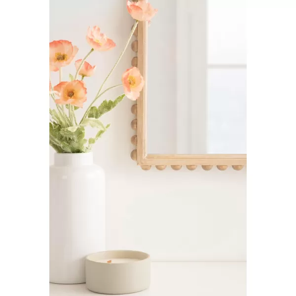 imageKate and Laurel Beadbrook Modern Beaded Arched Mirror 20 x 30 Black Transitional Arch Wall Mirror for Use as Bathroom Mirror or Entryway Mirror DecorNatural