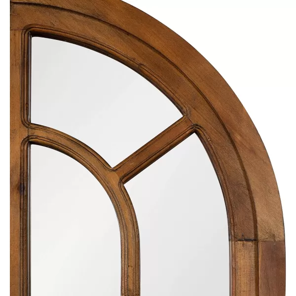 imageKate and Laurel Boldmere Rustic Windowpane Wall Mirror 22 x 38 Rustic White FarmhouseInspired Home DecorBrown