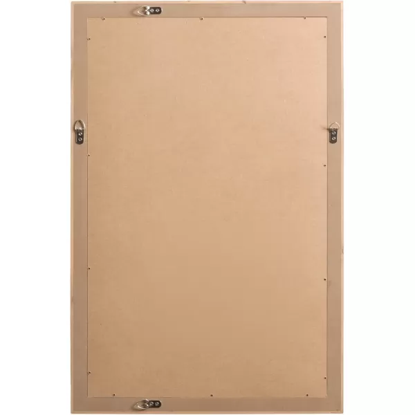 imageKate and Laurel Braywood Modern Pieced Wood Rectangle Mirror 24 x 36 Rustic Brown Decorative Rectangular Mirror for Use as Coastal Bathroom Mirror for Over Sink or Statement Bedroom Mirror