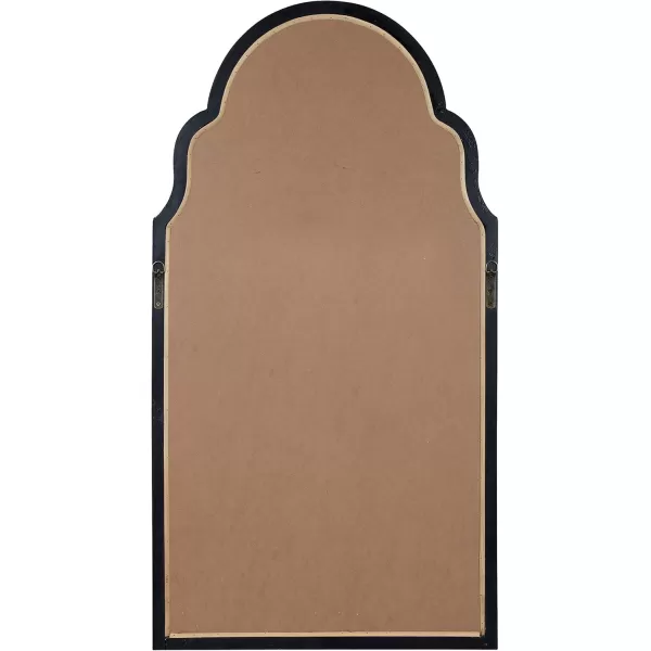 imageKate and Laurel Damara Moroccan Style Hand Painted Arch Mirror with Reclaimed Wood 26x48 Antique White