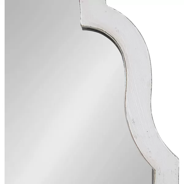 imageKate and Laurel Damara Moroccan Style Hand Painted Arch Mirror with Reclaimed Wood 26x48 Antique White
