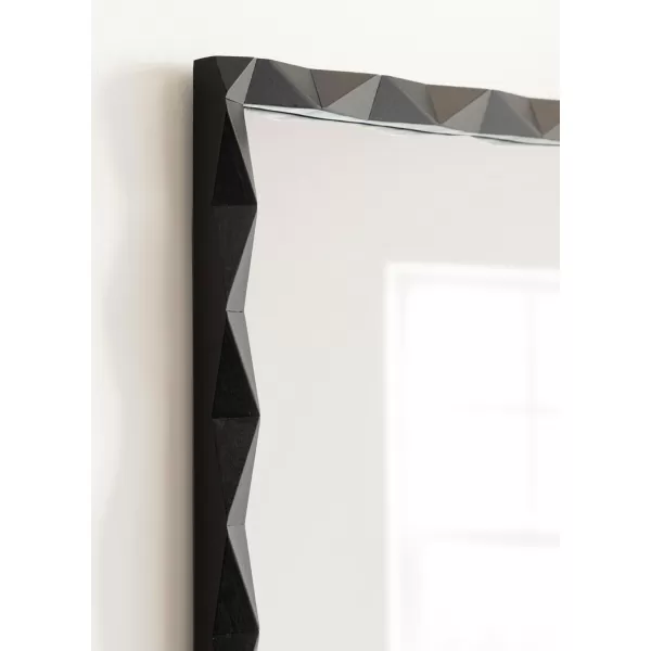 imageKate and Laurel Endicott Modern Geometric Rectangle Wall Mirror 24 x 36 Black Rectangular Dimensional Pieced Wood Mirror for Use as Bathroom Mirror for Over Sink or Cute Nursery MirrorBlack