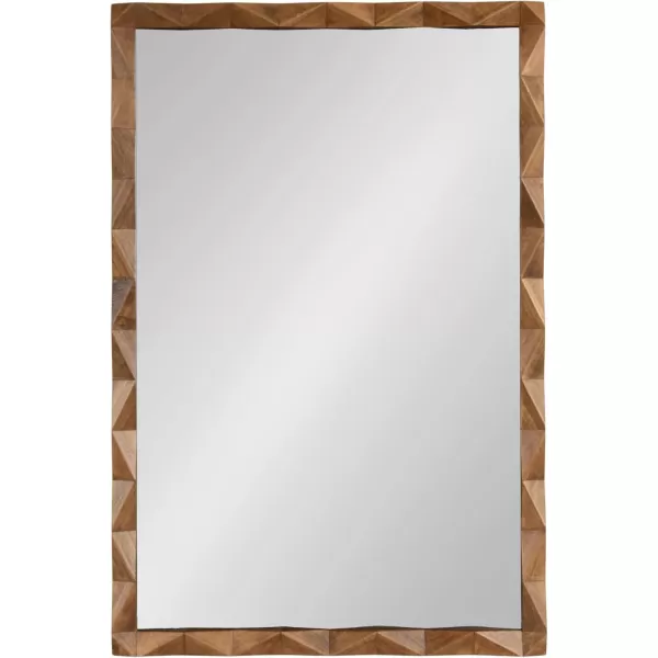 imageKate and Laurel Endicott Modern Geometric Rectangle Wall Mirror 24 x 36 Black Rectangular Dimensional Pieced Wood Mirror for Use as Bathroom Mirror for Over Sink or Cute Nursery MirrorRustic Brown