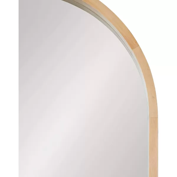 imageKate and Laurel Hutton Modern Capsule Wall Mirror 24 X 36 Walnut Midcentury Decorative Mirror for WallNatural