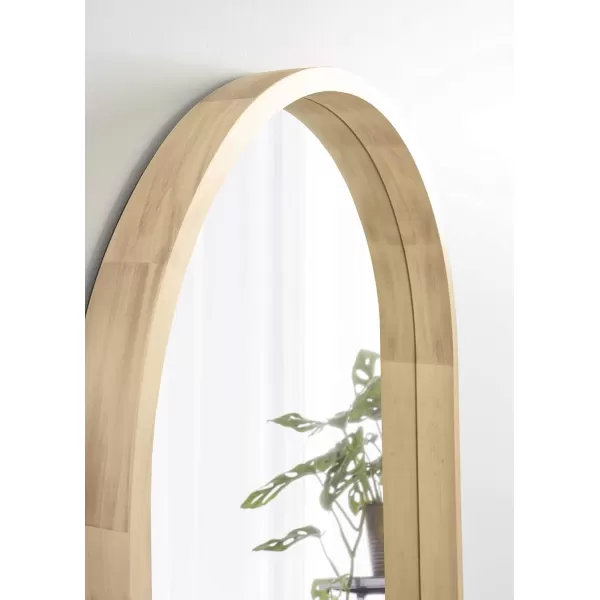 imageKate and Laurel Hutton Modern Capsule Wall Mirror 24 X 36 Walnut Midcentury Decorative Mirror for WallNatural