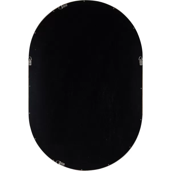 imageKate and Laurel Hutton Modern Capsule Wall Mirror 24 X 36 Walnut Midcentury Decorative Mirror for WallWalnut Brown