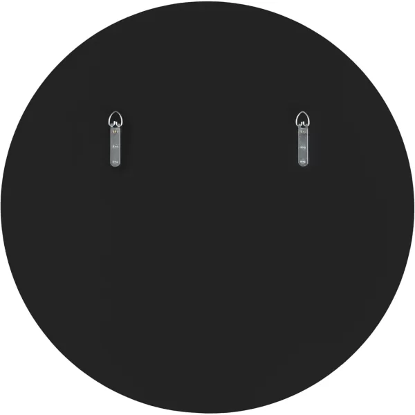 imageKate and Laurel Jedda Modern Textured Round Mirror 26 Inch Diameter Gray Gunmetal Decorative Circle Mirror with Textured Resin Frame for Use as Bathroom Mirror for Vanity or Minimal Bedroom Mirror